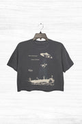 Retro Horror Movie Graphic Crop Top For Women